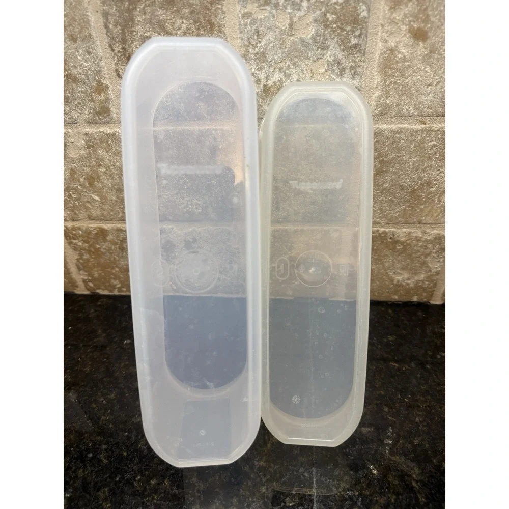 Lot Of 2 Tupperware MODULAR MATES Super Oval 1 &‎ 2 BLACK Seals